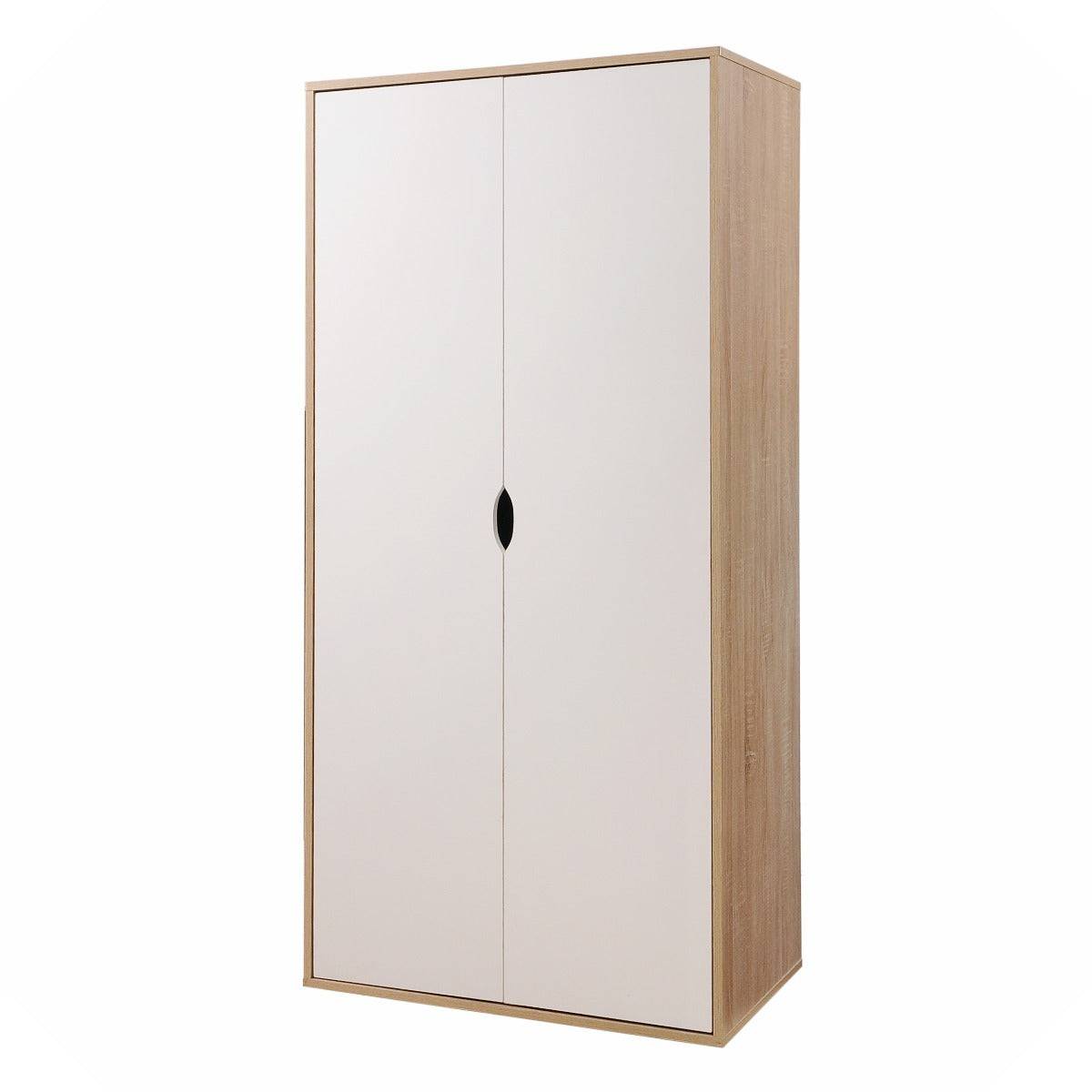 Alton 2 Door Wardrobe in Sonoma oak and White by TAD - Price Crash Furniture