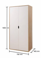 Alton 2 Door Wardrobe in Sonoma oak and White by TAD - Price Crash Furniture