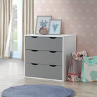 Alton 3 Drawer Chest of Drawers in Grey and White by TAD - Price Crash Furniture