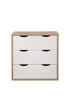 Alton 3 Drawer Chest of Drawers in Sonoma oak and White by TAD - Price Crash Furniture