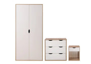 Alton 3 Piece Bedroom Set by TAD in Oak & White - Price Crash Furniture