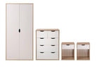 Alton 4 Piece Bedroom Set in Cream and Oak by TAD - Price Crash Furniture