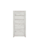 Angel 1 Door 3 Drawer Chest of Drawers in White Oak - Price Crash Furniture