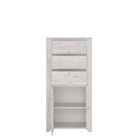 Angel 1 Door 3 Drawer Chest of Drawers in White Oak - Price Crash Furniture