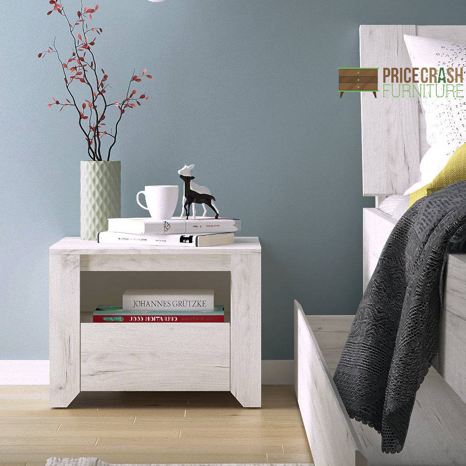 Angel 1 Drawer Bedside Cabinet - Price Crash Furniture