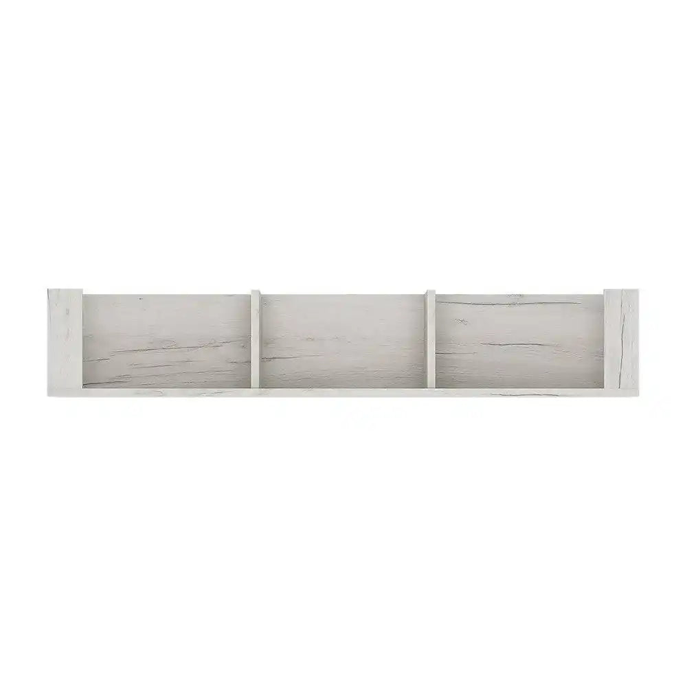 Angel 118.7cm Wall Shelf in White Oak - Price Crash Furniture
