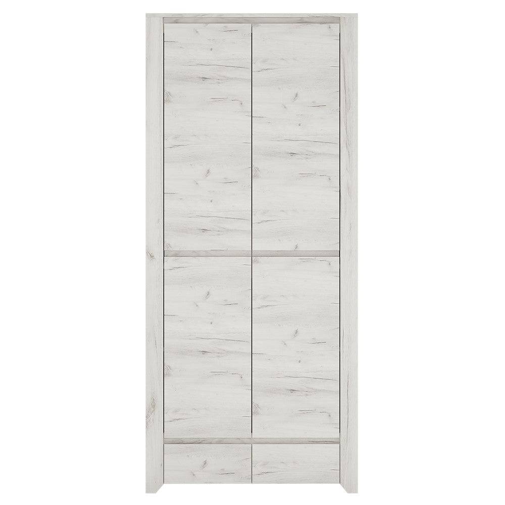 Angel 2 Door 2 Drawer Fitted Wardrobe in White Oak - Price Crash Furniture