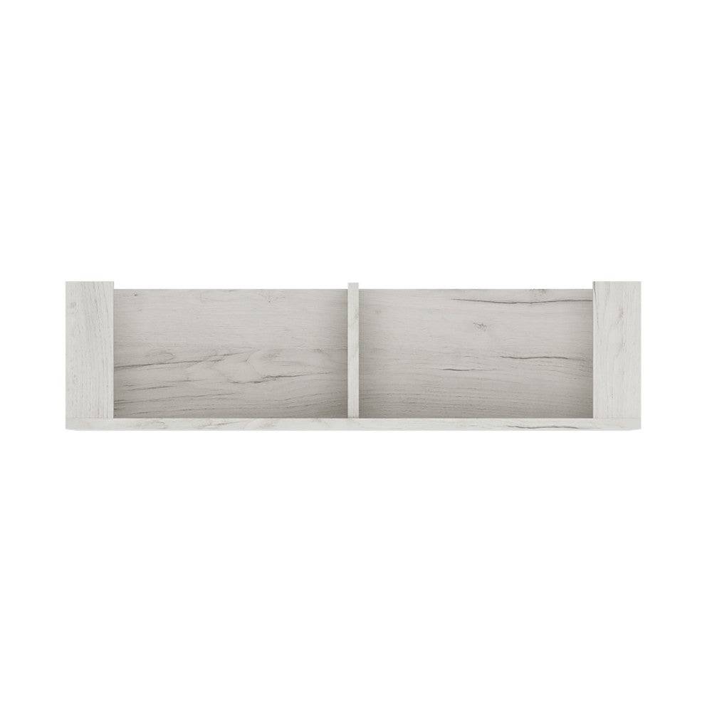 Angel 84cm Wall Shelf in White Oak - Price Crash Furniture