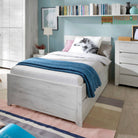 Angel Single Bed with Underbed Drawer in White Oak - Price Crash Furniture