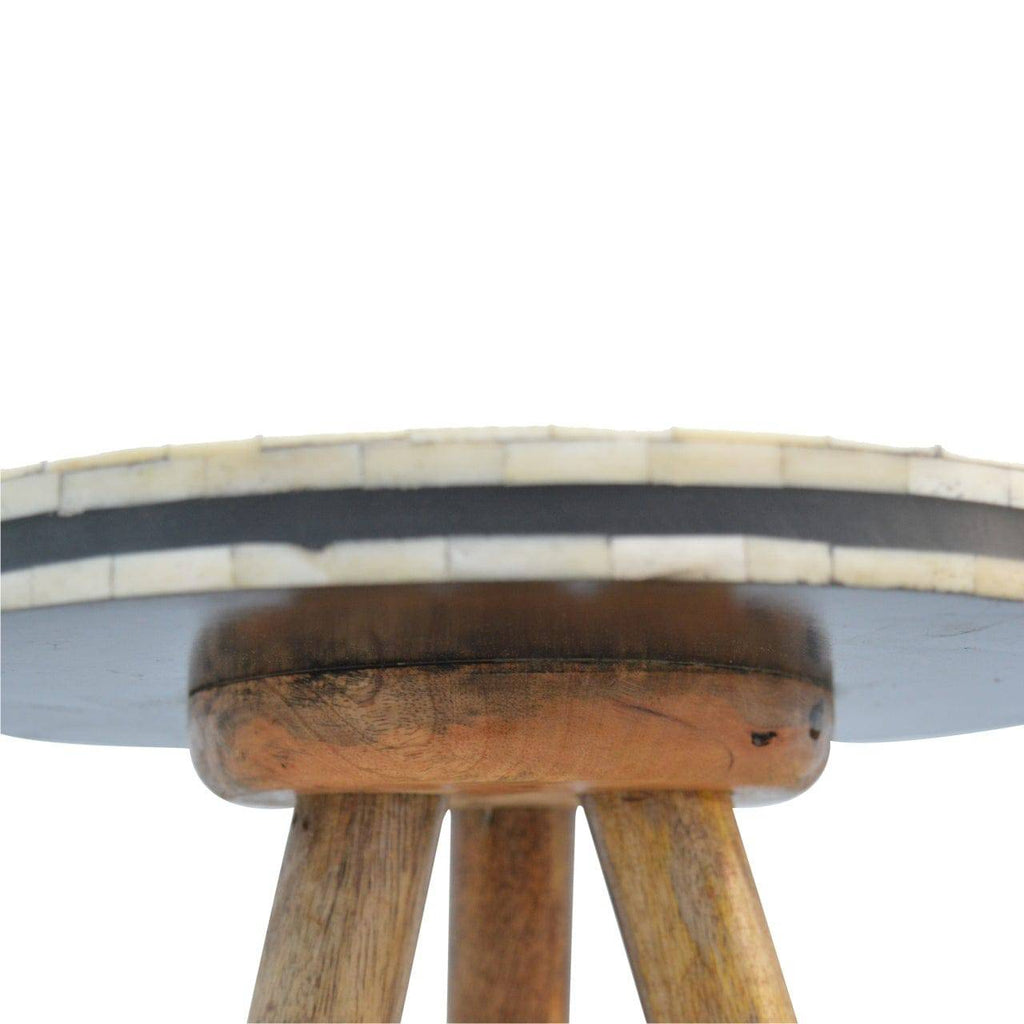 ArtHaus Collection Bone Inlay Tripod Stool - Price Crash Furniture