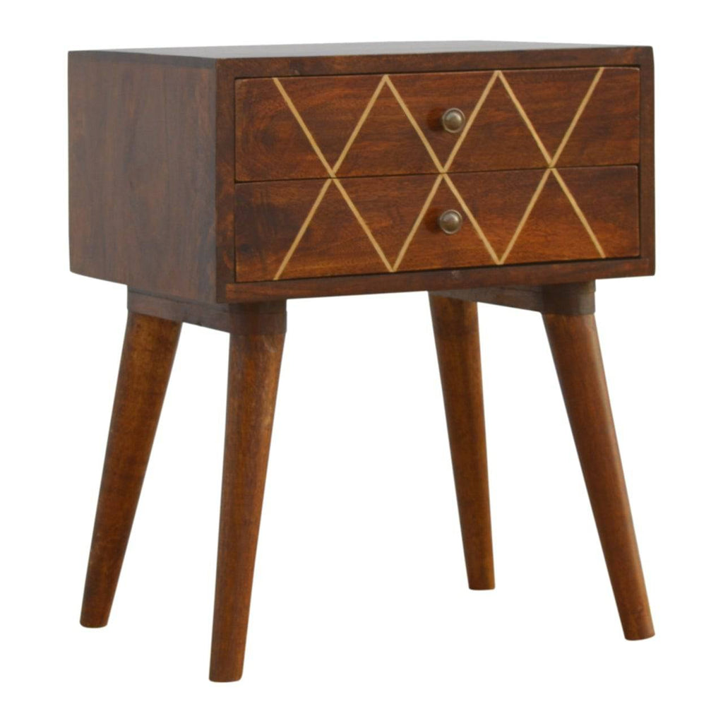 ArtHaus Collection Drawer Bedside Cabinet With Gold Wiring - Price Crash Furniture