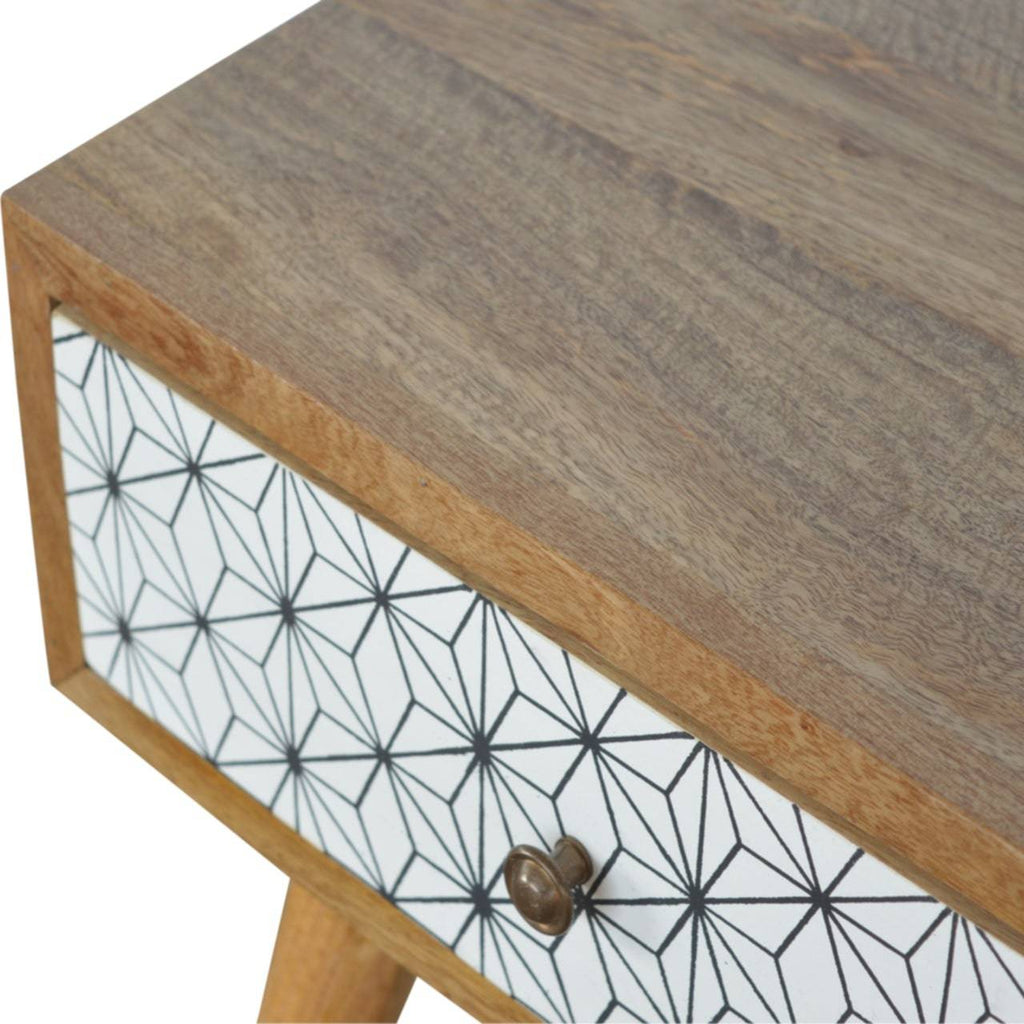 ArtHaus Collection Geometric Printed Bedside - Price Crash Furniture