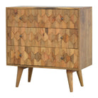 ArtHaus Collection Pineapple Carved 3 Drawer Cabinet - Price Crash Furniture