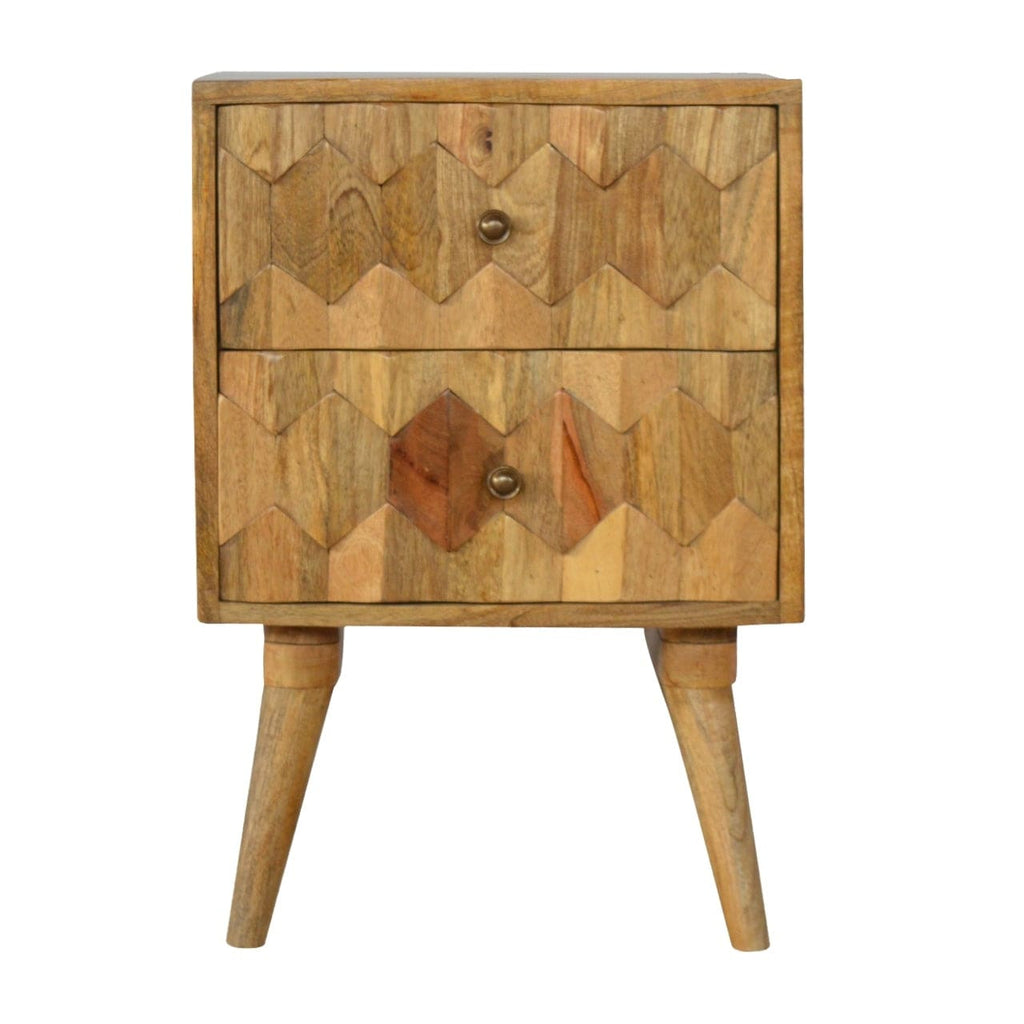 ArtHaus Collection Pineapple Carved Bedside Table - Price Crash Furniture