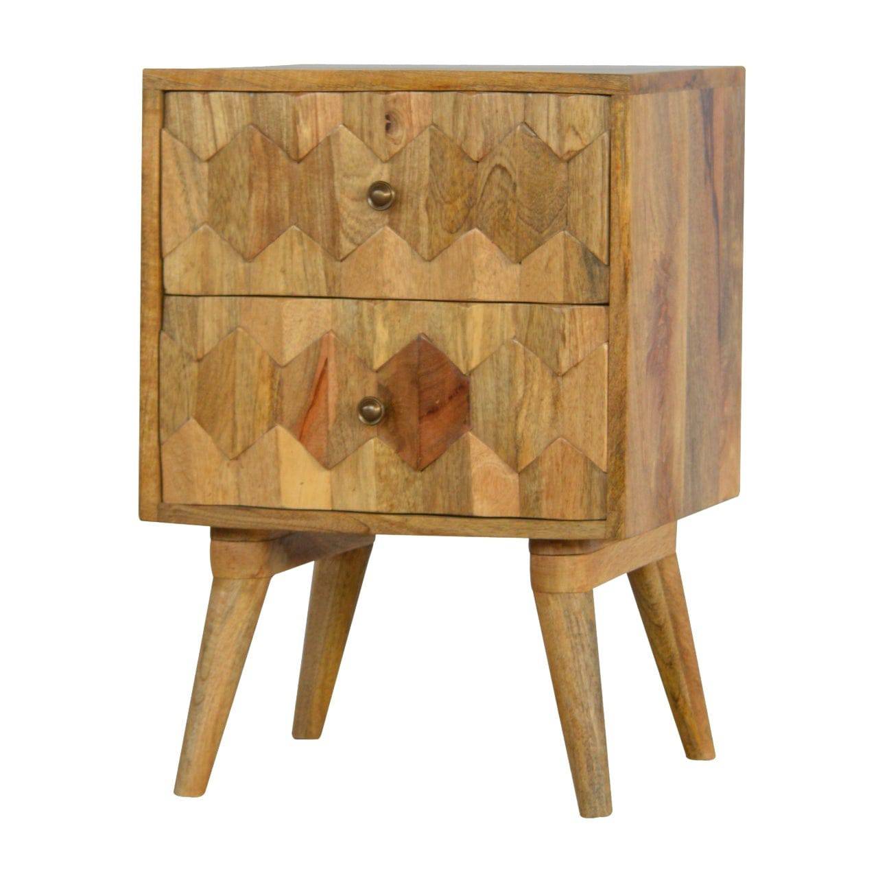 ArtHaus Collection Pineapple Carved Bedside Table - Price Crash Furniture