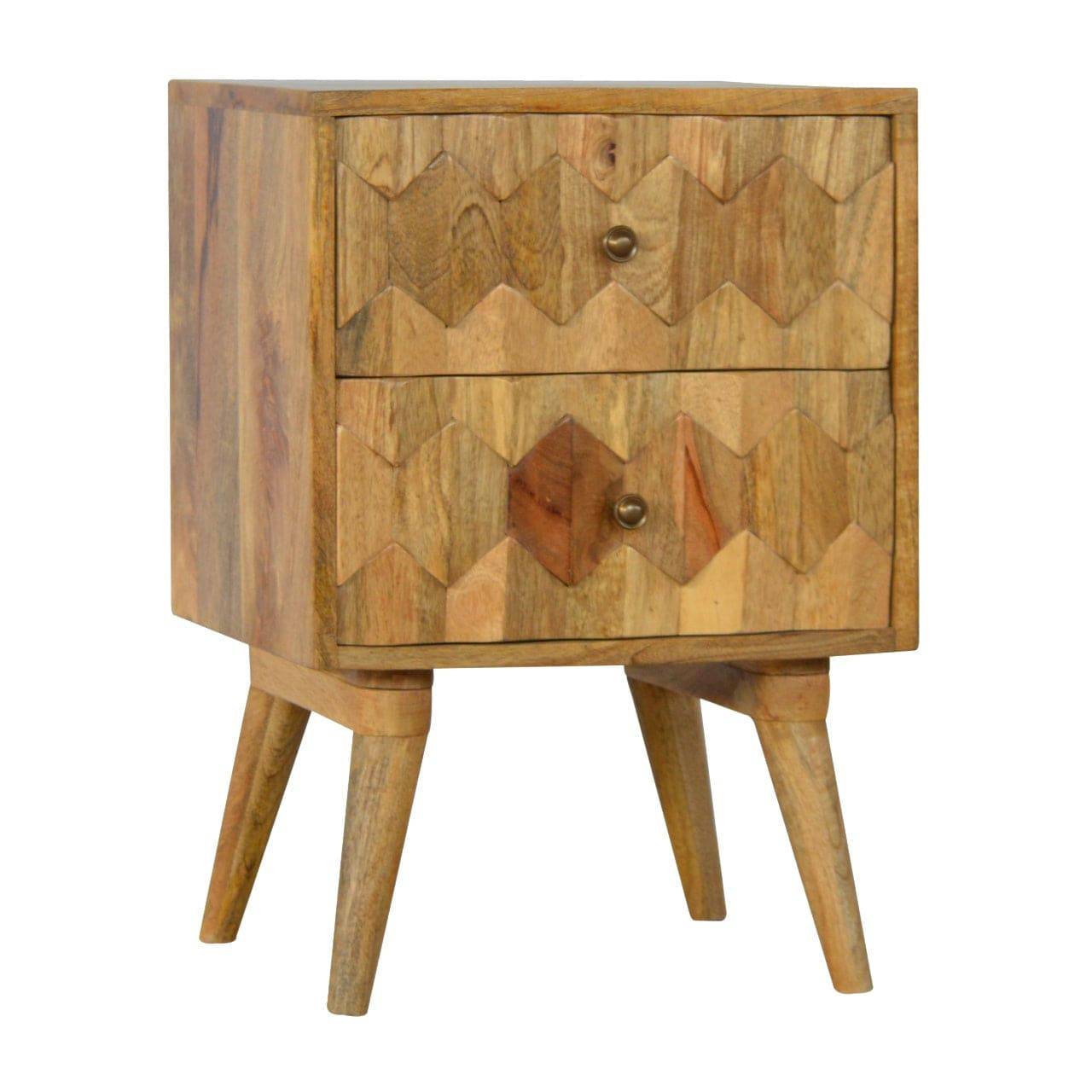 ArtHaus Collection Pineapple Carved Bedside Table - Price Crash Furniture