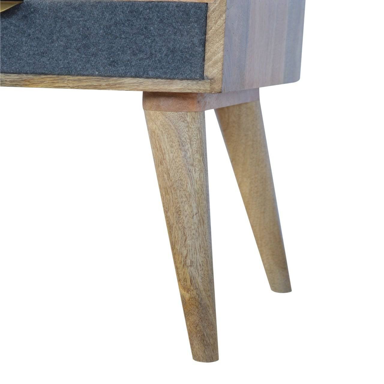 ArtHaus Collection Tweed Fabric Bedside Cabinet - Price Crash Furniture