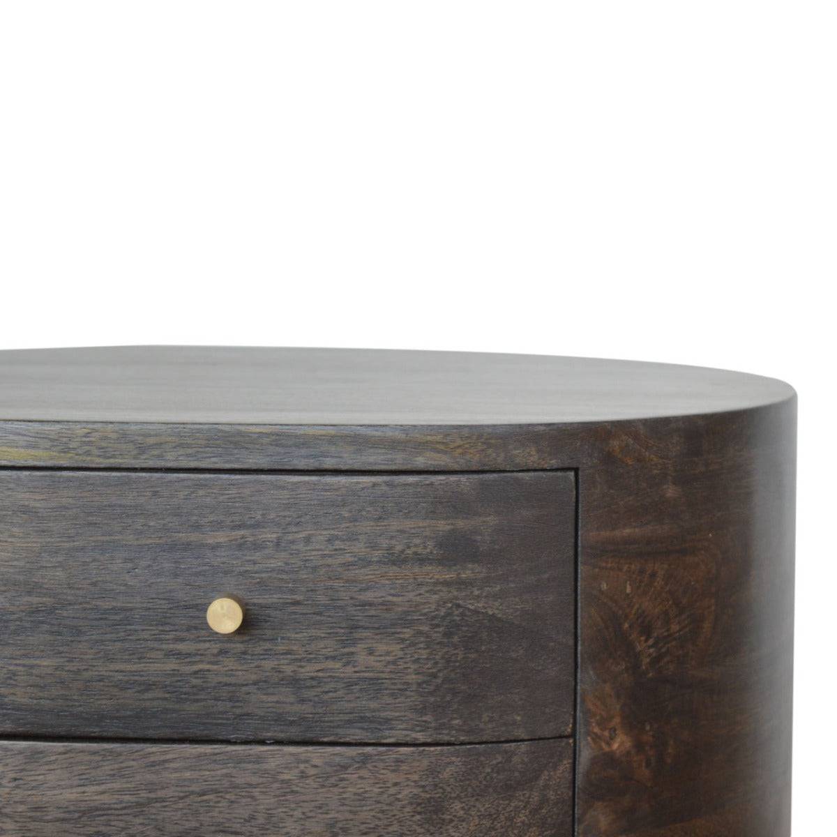 Ash Black Bedside with Brass Legs - Price Crash Furniture