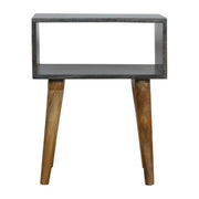 Ash Black Open Bedside - Price Crash Furniture