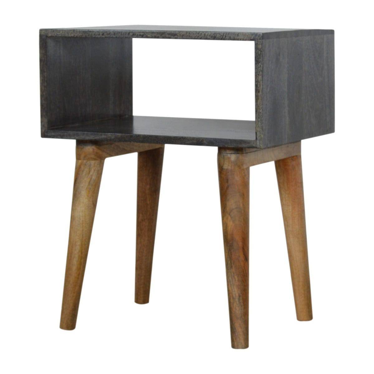 Ash Black Open Bedside - Price Crash Furniture