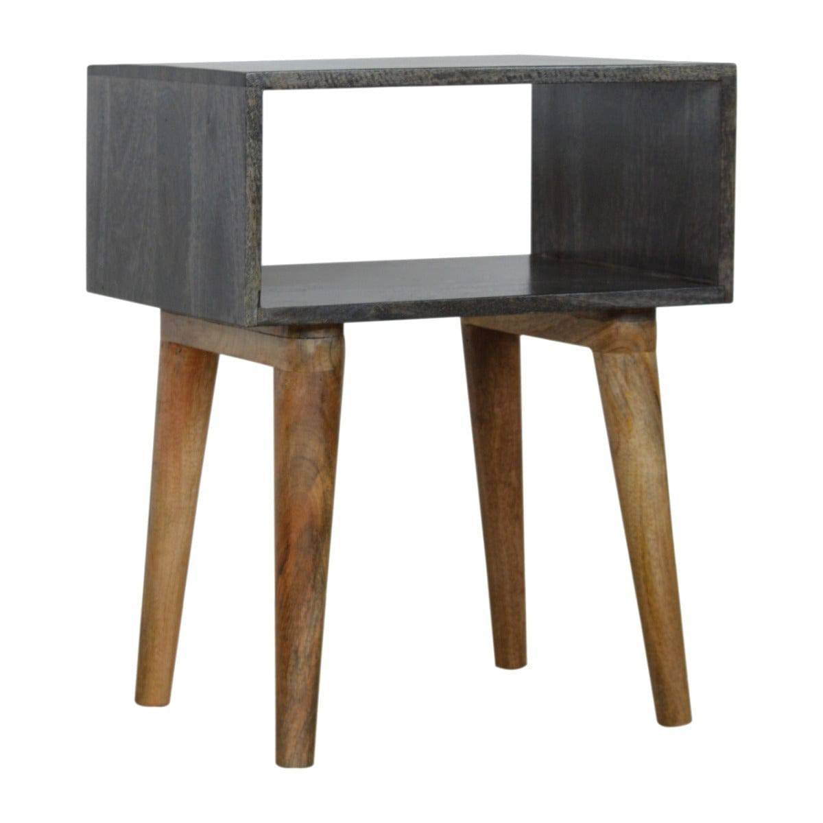 Ash Black Open Bedside - Price Crash Furniture