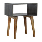 Ash Black Open Bedside - Price Crash Furniture