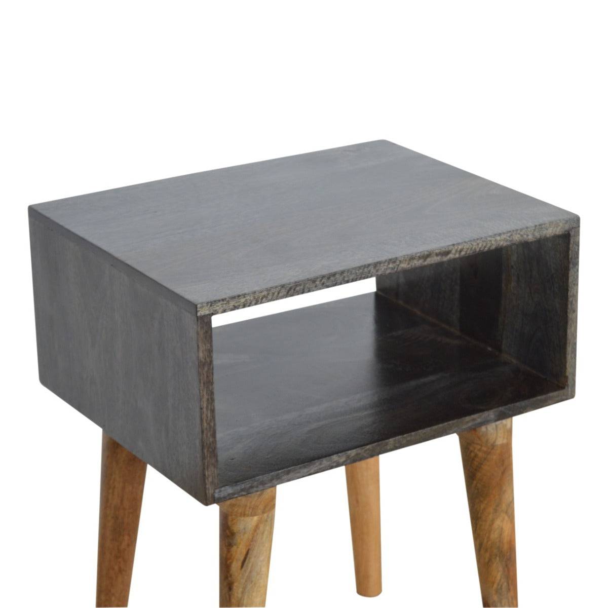 Ash Black Open Bedside - Price Crash Furniture