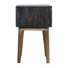 Ash Black Open Bedside - Price Crash Furniture