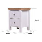 Astbury 2 Drawer Bedside Table / Side Table by TAD - Price Crash Furniture