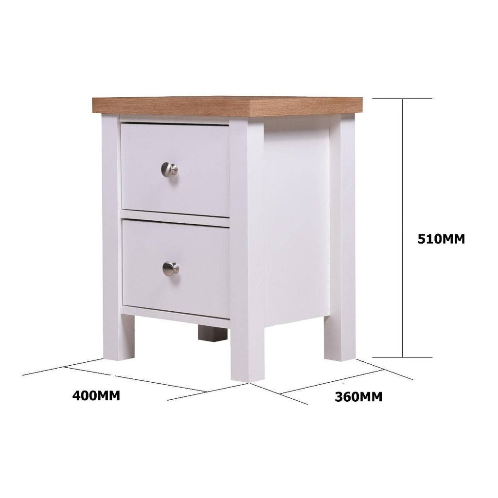 Astbury 2 Drawer Bedside Table / Side Table by TAD - Price Crash Furniture