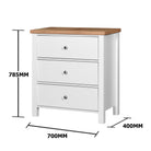 Astbury 3 Drawer Chest of Drawers by TAD - Price Crash Furniture