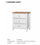 Astbury 3 Drawer Chest of Drawers by TAD - Price Crash Furniture