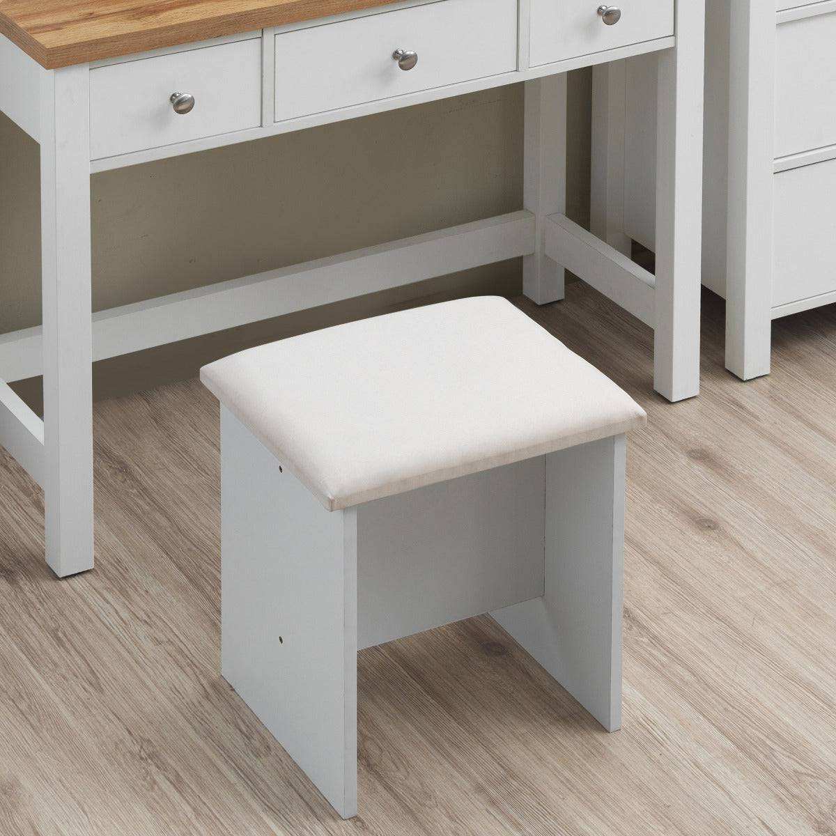Astbury Cushioned Vanity Dressing Table Stool by TAD - Price Crash Furniture