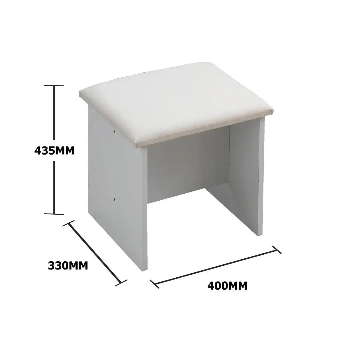 Astbury Cushioned Vanity Dressing Table Stool by TAD - Price Crash Furniture