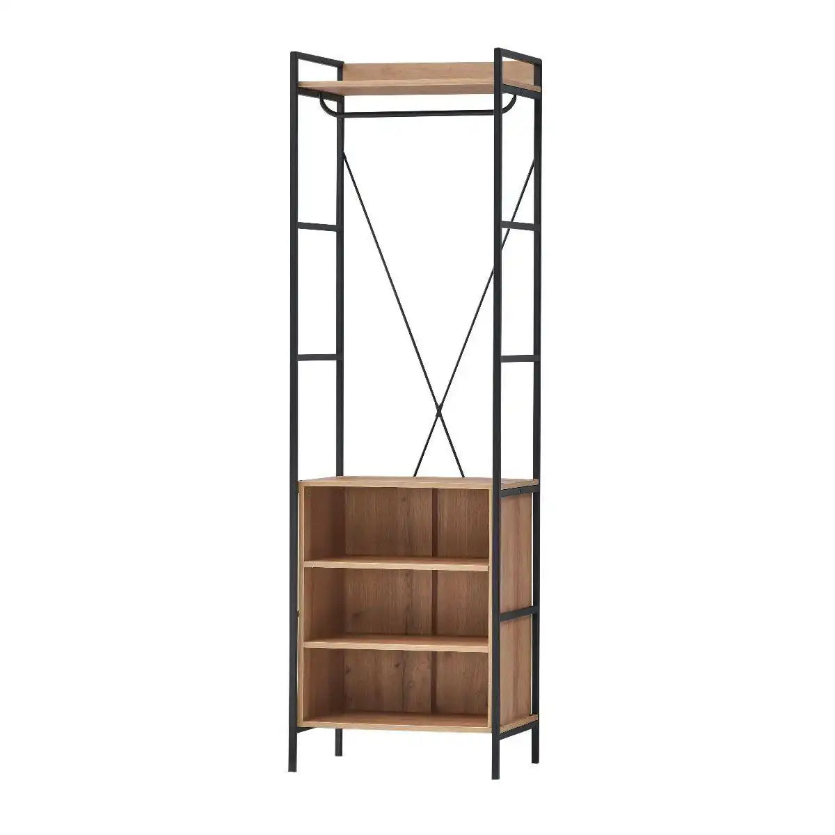 Claire Bedroom Open Wardrobe Riviera Oak - Price Crash Furniture