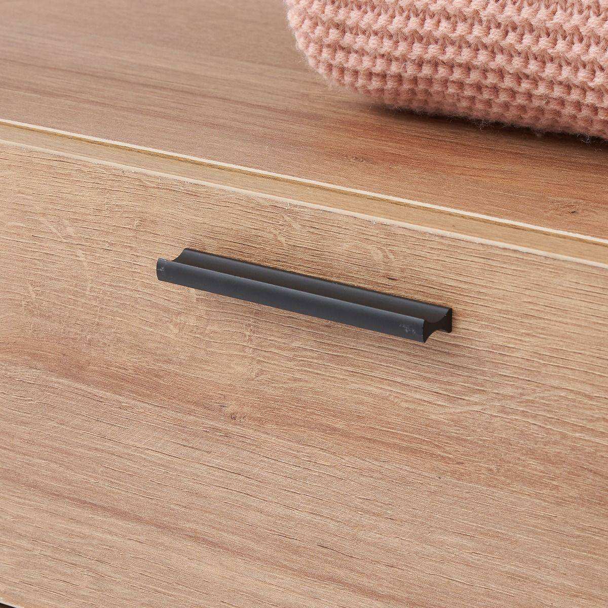 Claire Bedroom Open Wardrobe Riviera Oak 2 Drawer - Price Crash Furniture