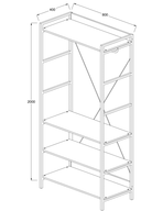 OPEN WARDROBE WITH 4 SHELVES - Price Crash Furniture