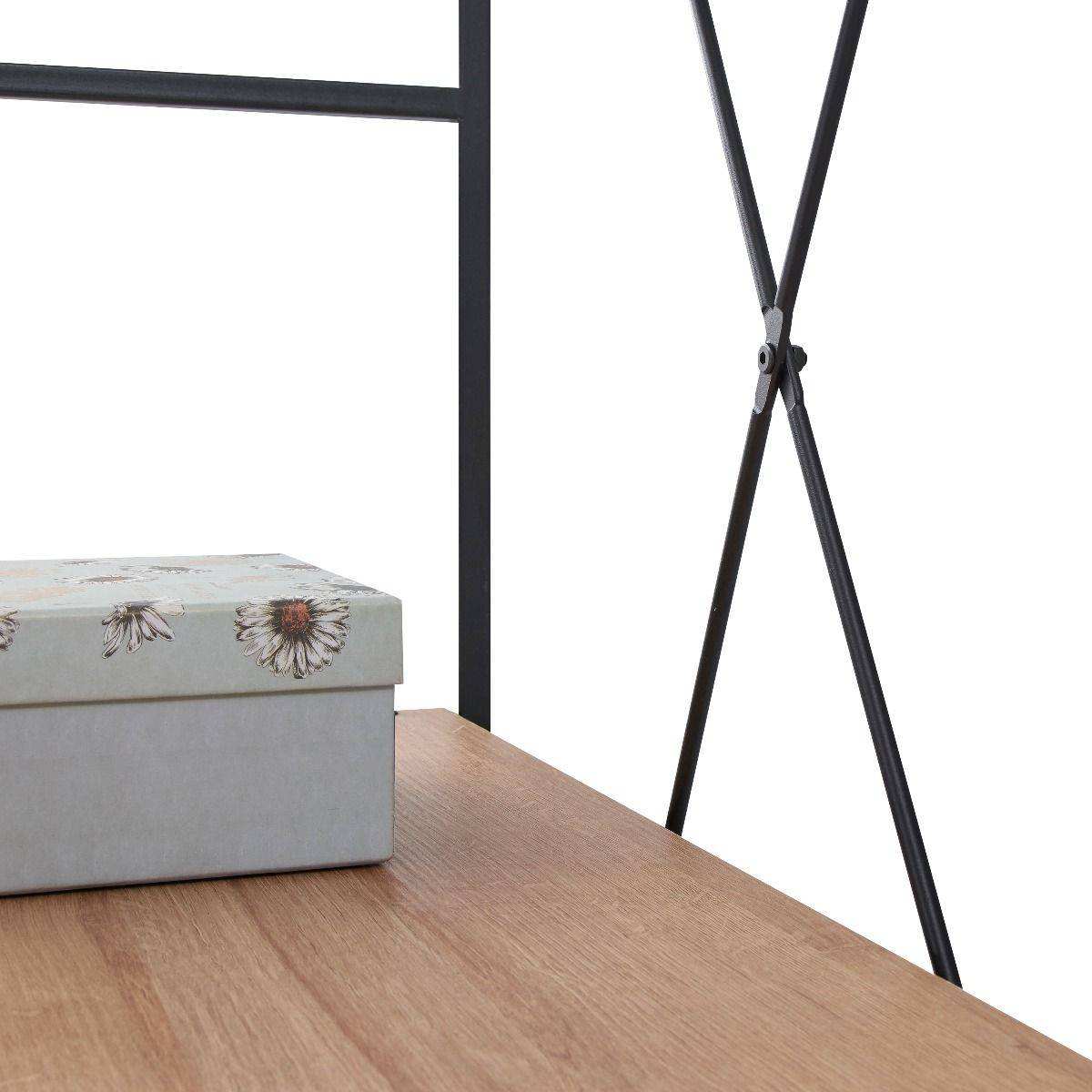 Claire Bedroom Open Wardrobe 4 Shelves in Light Oak - Price Crash Furniture