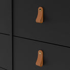 Barcelona Large Wide (4+4) 8 Drawer Chest of Drawers in Matt Black - Price Crash Furniture