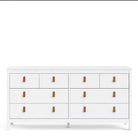 Barcelona Large Wide (4+4) 8 Drawer Chest of Drawers in White - Price Crash Furniture