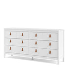 Barcelona Large Wide (4+4) 8 Drawer Chest of Drawers in White - Price Crash Furniture