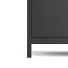 Barcelona Wardrobe with 2 Doors in Matt Black - Price Crash Furniture