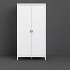 Barcelona Wardrobe with 2 Doors in White - Price Crash Furniture