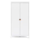 Barcelona Wardrobe with 2 Doors in White - Price Crash Furniture