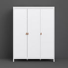 Barcelona Wardrobe with 3 Doors in White - Price Crash Furniture