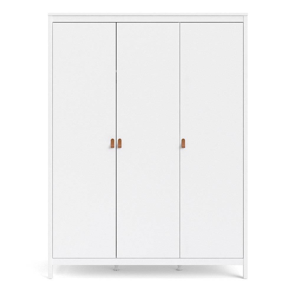 Barcelona Wardrobe with 3 Doors in White - Price Crash Furniture