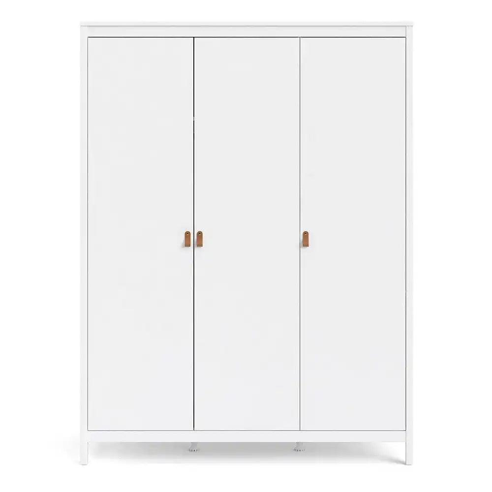 Barcelona Wardrobe with 3 Doors in White - Price Crash Furniture