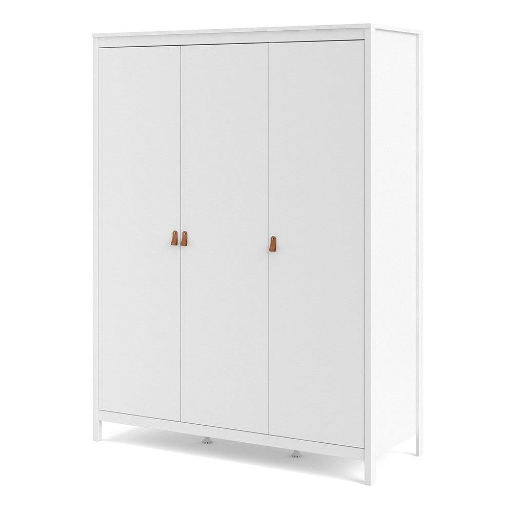 Barcelona Wardrobe with 3 Doors in White - Price Crash Furniture