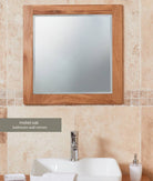 Baumhaus Bathroom Collection - Solid Oak Mirror (Large) - Price Crash Furniture