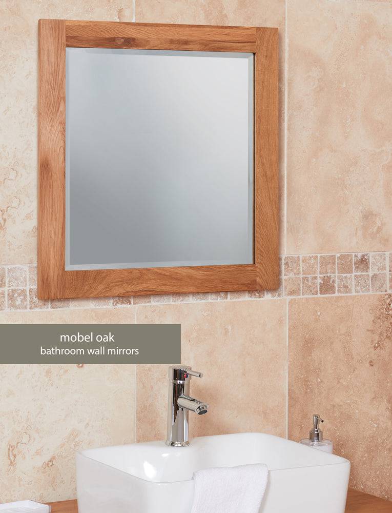 Baumhaus Bathroom Collection - Solid Oak Mirror (Large) - Price Crash Furniture